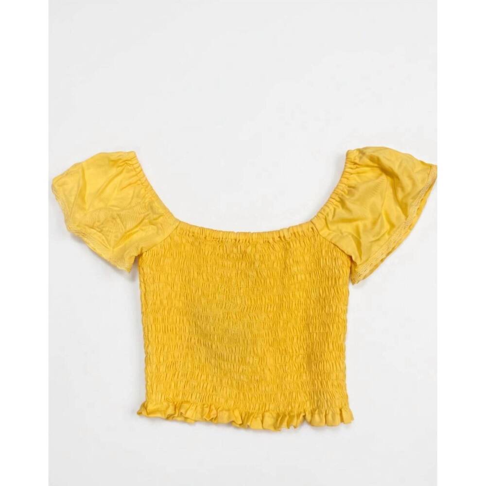 NEW BELA & NUNI girl's smocked shirt in yellow
